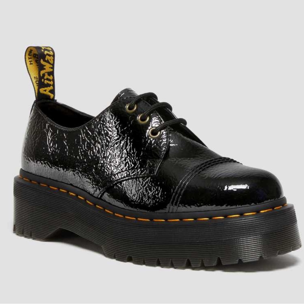 NWT 1461 Dr Marten Distressed Patent Leather Platform Shoes